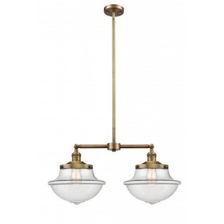 Innovations Lighting 2 Light Vintage Dimmable Led Oxford 22 Inch Chandelier, 694107 209-BB-G542W-LED